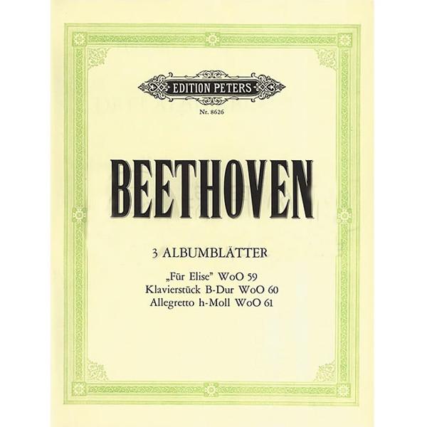 3 Album Leaves, Ludwig van Beethoven. Piano Solo