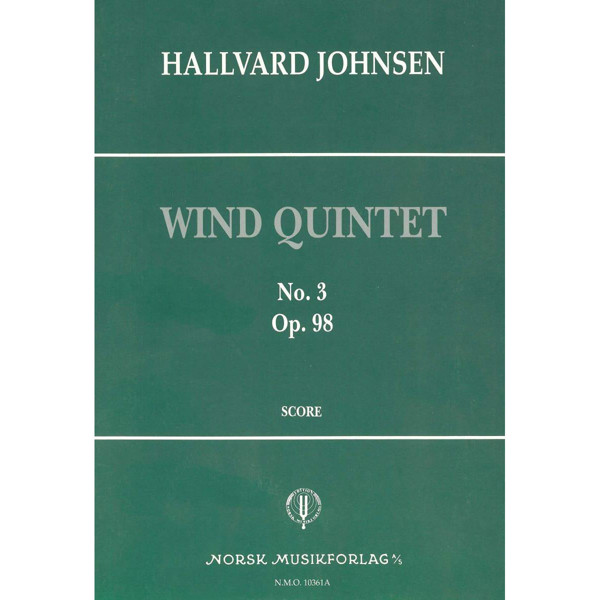 Wind Quintet No.3 Op. 98, Hallvard Johnsen. Partitur