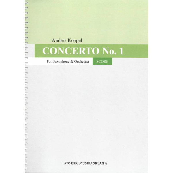 Concerto For Saxophone and Orchestra, Anders Koppel. Score