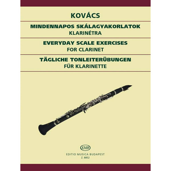 Everyday Scale Exercises, Kovacs Bela. Clarinet