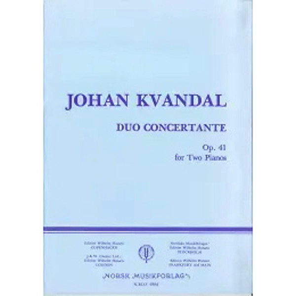 Duo Concertante Op. 41, Johan Kvandal. 2 Klaver Piano