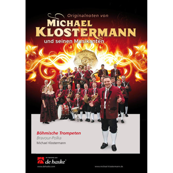 Böhmische Trompeten Bravour-Polka, Michael Klostermann. Concert Band and 2 Trumpets 