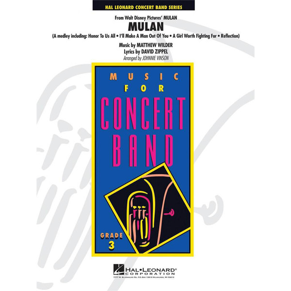 Mulan, Disney. Vinson/Wilder. Concert Band