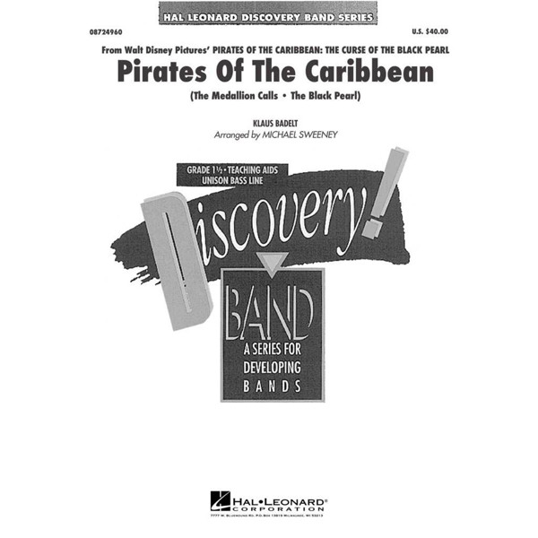 Pirates of the Caribbean, Klaus Badelt arr Michael Sweeney, Concert Band