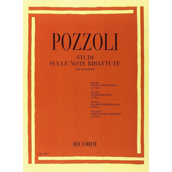 Studies on repeated notes, Pozzoli - Piano