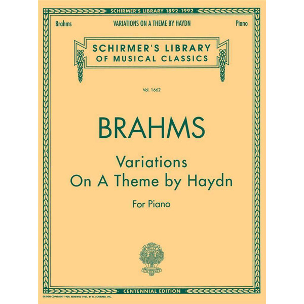 Variations On A Theme by Haydn, Brahms - Piano