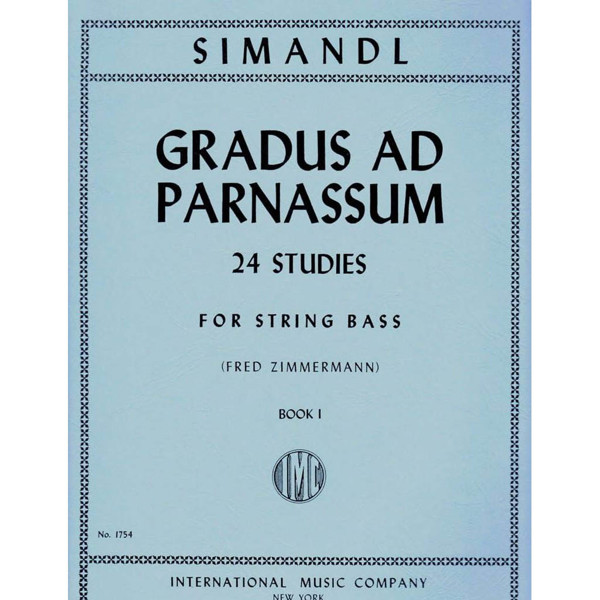 24 Studies Gradus ad Parnassum Vol. I, Franz Simandl/Fred Zimmermann. Doublebass