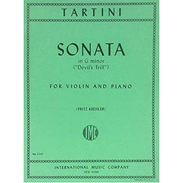 Violin Sonata in G Minor (Devil's Trill) for Violin and Piano, by Tartini