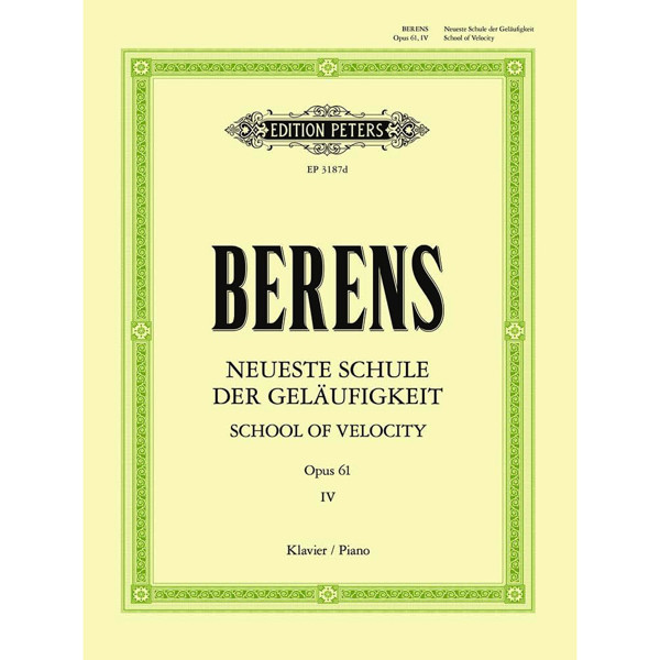 School of Velocity Op.61 Vol.3, Hermann Berens - Piano Solo