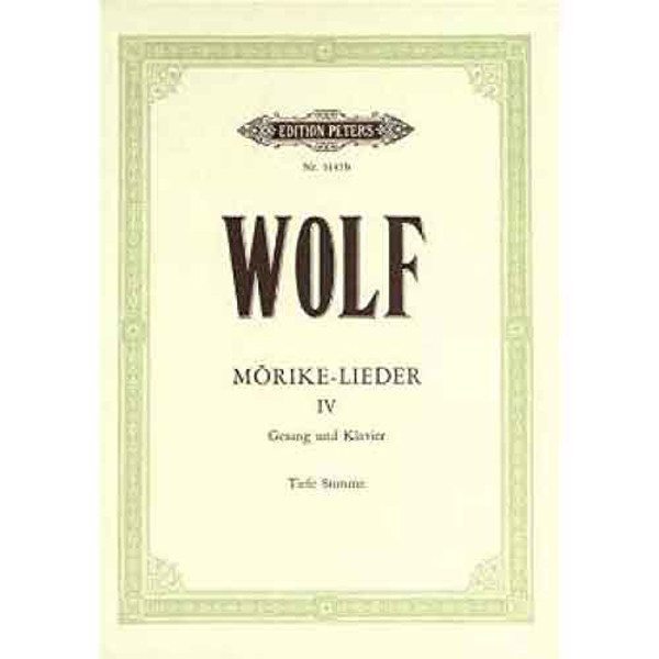 Wolf - Mörke-Lieder 4 - Low Voice and Piano