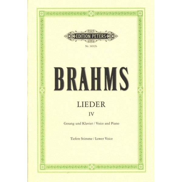 Brahms - Lieder 4 - Low Voice