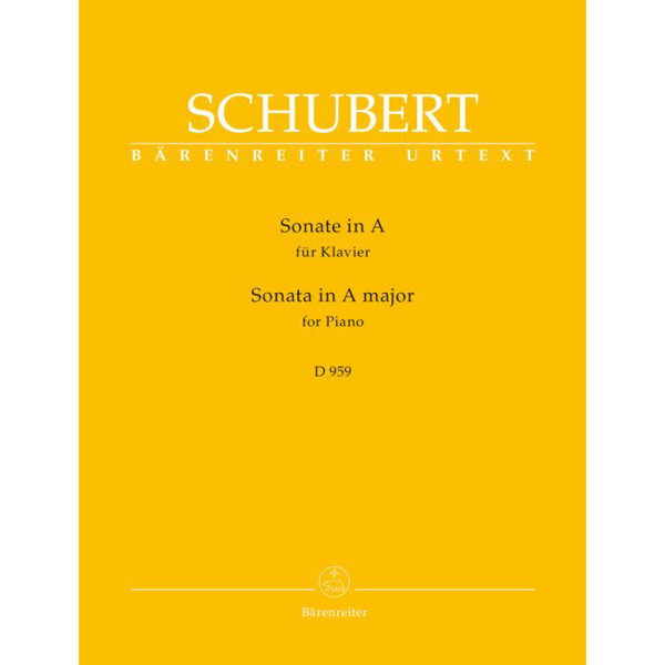 Sonata in A major D 959, Franz Schubert. Piano