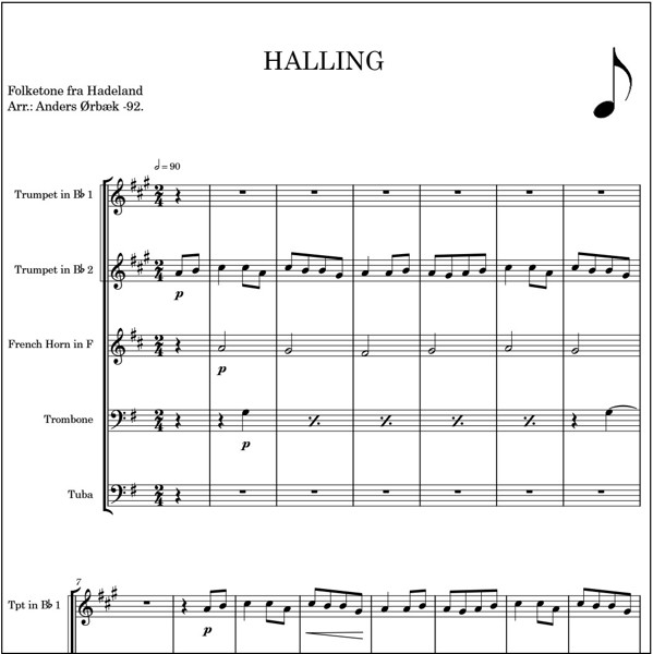 Halling, Anders  Ørbæk - Messing Kvintett