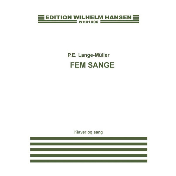 Fem Sange, Lange-Müller - Sang/Piano