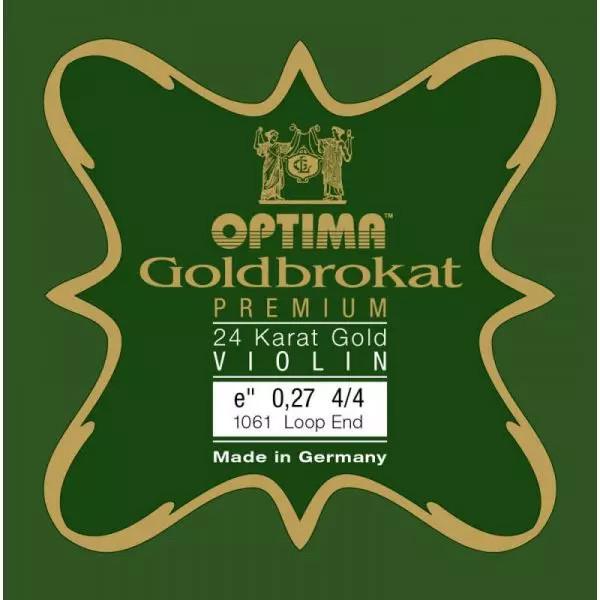 Fiolinstreng Optima Goldbrokat Premium 24 Carat Gold 1E 0,27 Løkke Heavy