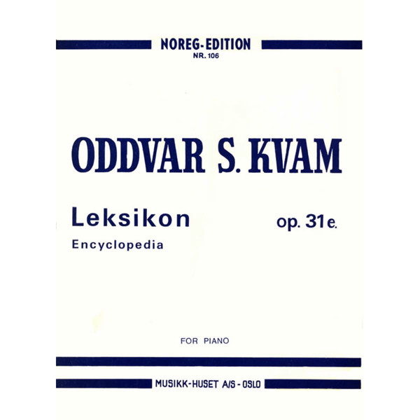 Leksikon, Oddvar S Kvam - Piano