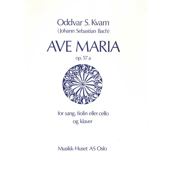 Ave Maria, Op. 57A, Johann Sebastian Bach arr Oddvar S. Kvam, Vokal, Fiolin eller Cello og Piano