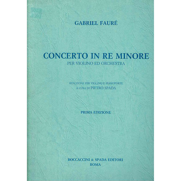 Concerto in Re Minore per Violino ed Orchestra, Reduction for Violin and Piano