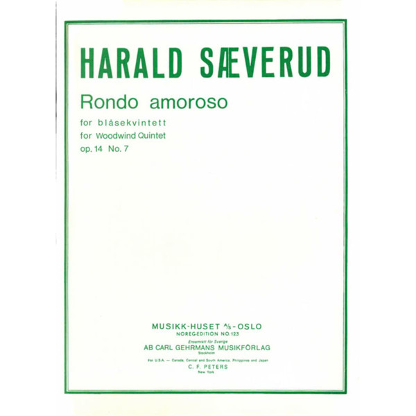 Rondo amoroso opus 14 Nr.7, Harald Sæverud - Strykere, Fagott og Obo Stemmesett