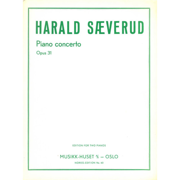 Konsert For Piano og Orkester.Op. 31. Harald Sæverud. Partitur