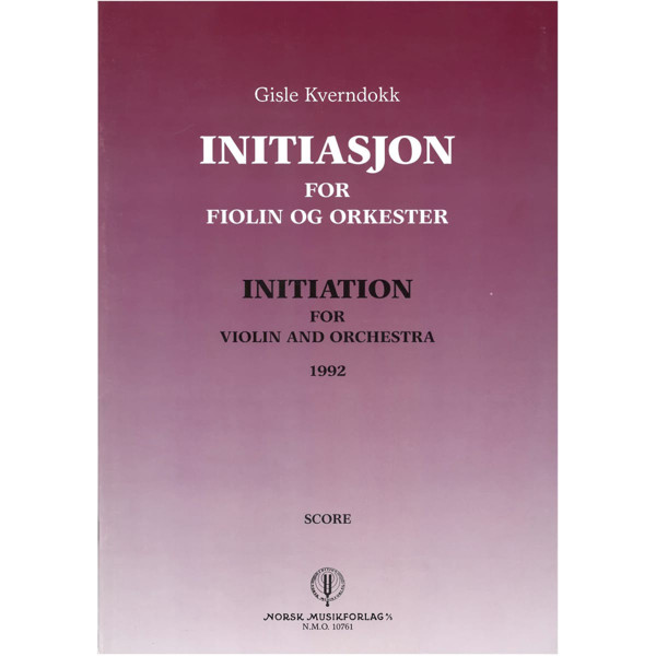 Initiasjon For Fiolin og Orkester, Gisle Kverndokk. Partitur