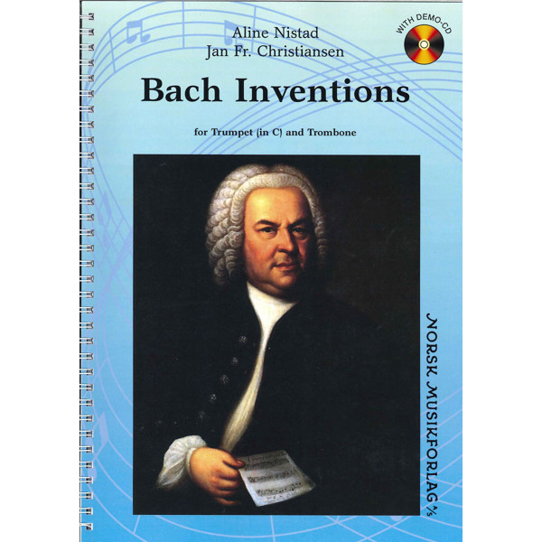 Bach Inventions, Aline Nistad/Jan Fredrick Christiansen. Bok og CD. Duete Trompet C /Trombone