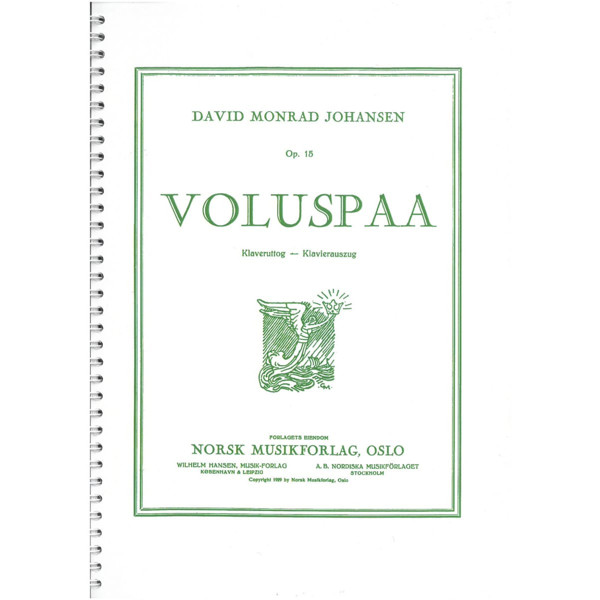 Voluspaa Op. 15, David Monrad Johansen, Soli, SATB og Orkester. Partitur