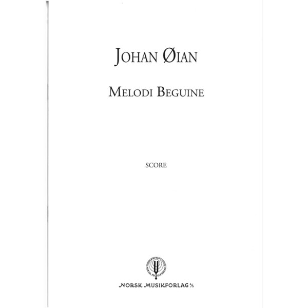 Melodi-Beguine, Johan Øian. Piano