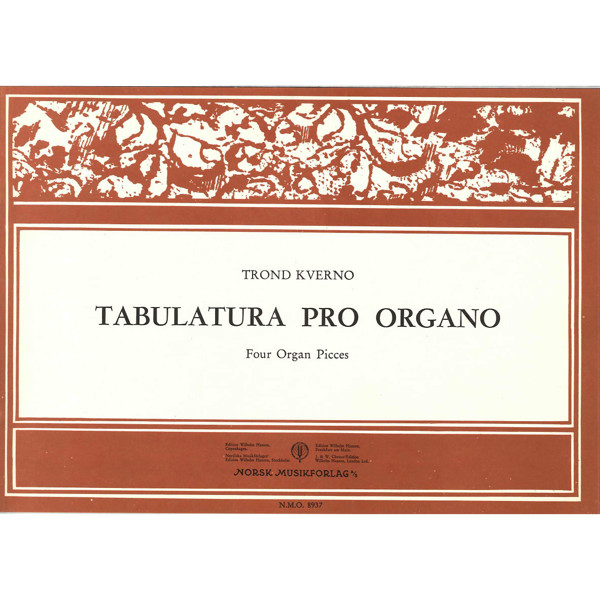 Tabulatura Pro Organo, Trond Kverno. Orgel