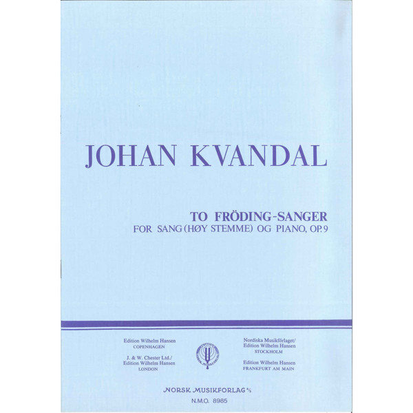 To Frøding-Sanger Op. 9., Johan Kvandal - Vokal, Piano -Høy U