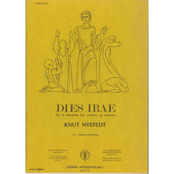 Dies Irae, Knut Nystedt. 4 Blandede kor, blåsere og Slagverk. Stemmesett