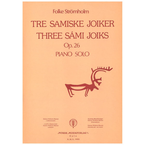 Tre Samiske Joiker, Folke Strømholm. Piano