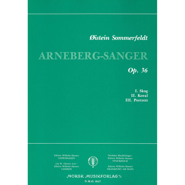 Arneberg-Sanger Op. 36, Øistein Sommerfeldt - Vokal, Piano