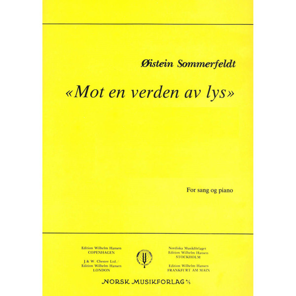 Mot En Verden Av Lys Op. 34B, Øistein Sommerfeldt - Sang, Orkester Partitur