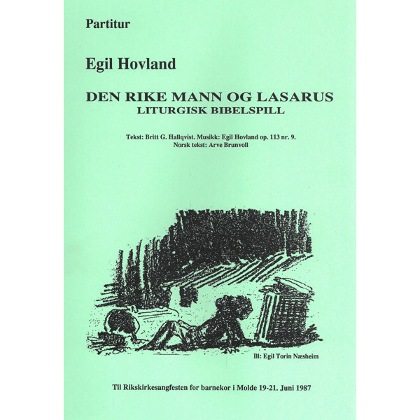 Den Rike Mann og Lazarus Op 113 nr 9, Egil Hovland. Kor m/akk. Partitur