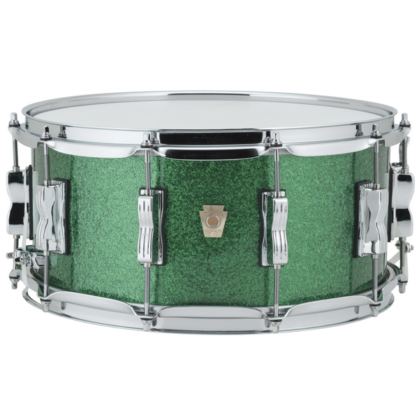 Skarptromme Ludwig Classic Maple LS403XX54, 14x6,5, 10-Lug, Green Sparkle