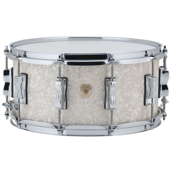 Skarptromme Ludwig Classic Maple LS403XXNM, 14x6,5, 10-Lug, Vintage White Marine Pearl