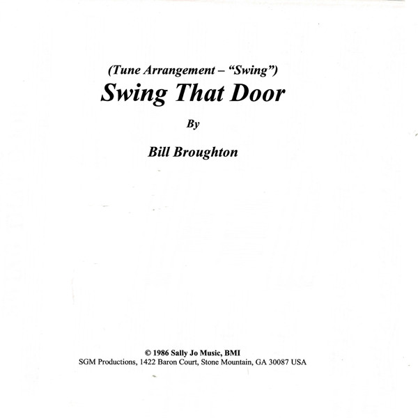 Swing That Door, Bill Broughton. Euphonium Soloist and Brass Band