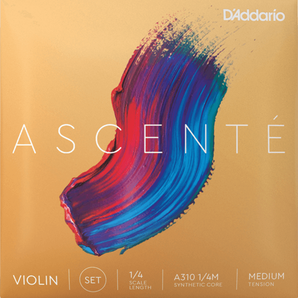 Fiolinstrenger D'Addario Ascente 1/4 Medium, Sett