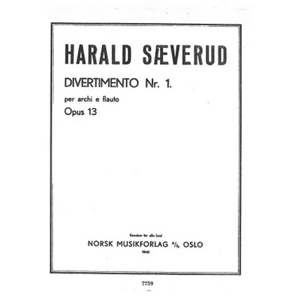 Divertimento Nr. 1 Op. 13, Harald Sæverud - Orkester. Partitur