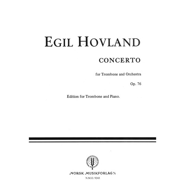 Concerto Op. 76, Egil Hovland - Trombone/Orchestra. Partitur