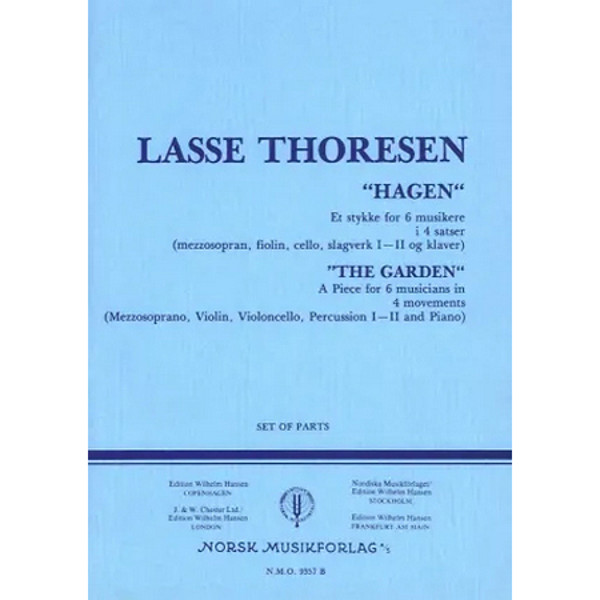 Hagen - The Garden, Lasse Thoresen - Mezzo,Fiolin,Cello Partitur