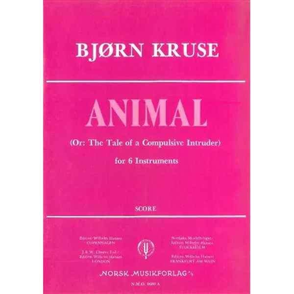 Animal For 6 Instruments, Bjørn Kruse - Stemmesett