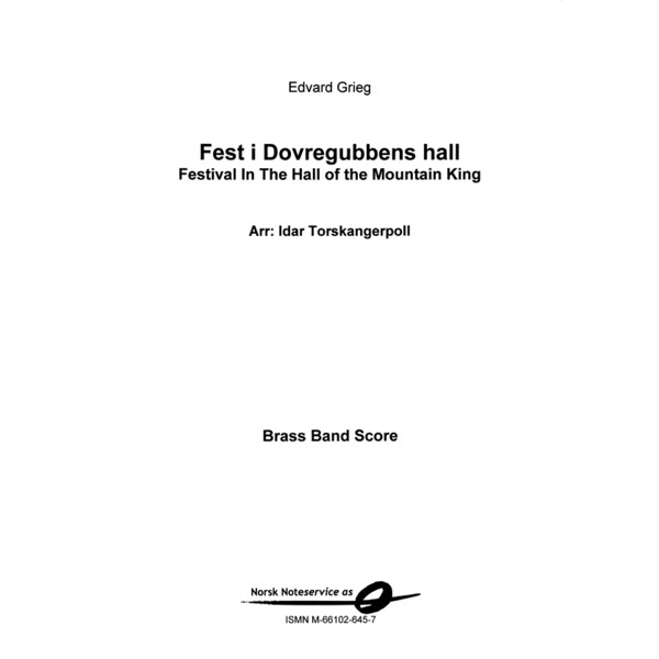 Fest i Dovregubbens Hall, Edvard Grieg arr Idar Torkangerpoll - Brass Band