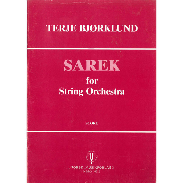 Sarek, Terje Bjørklund - Strykeorkester Partitur