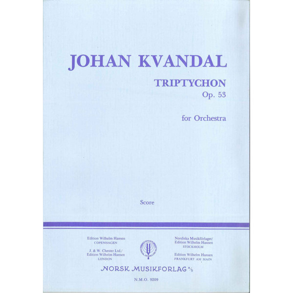 Triptychon Op. 53, Johan Kvandal - Orkester Partitur