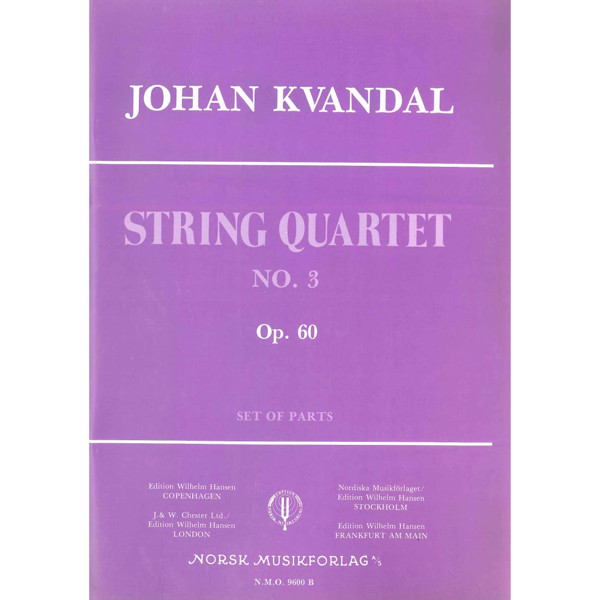 Strykekvartett No, 3 Op. 60, Johan Kvandal - Score