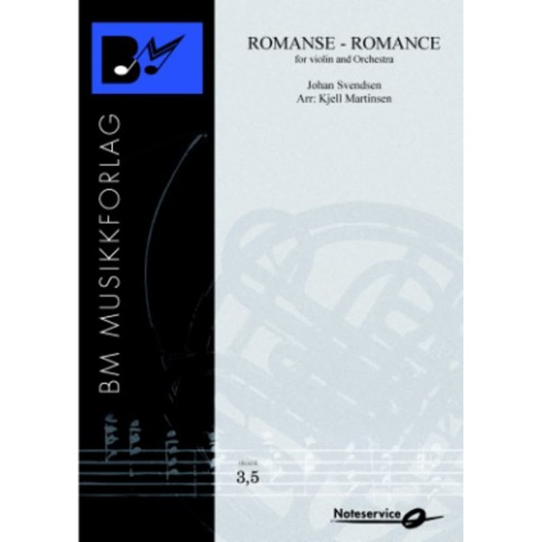 Romanse for fiolin og Orkester / Romance for Violin and Orchestra. Svendsen/Martinsen. CB3,5