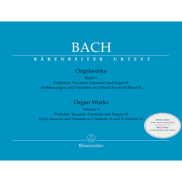 Organ Works Vol. 6 (of 11) , Johann Sebastian Bach. Preludes, Toccatas, Fantasias and Fugues II