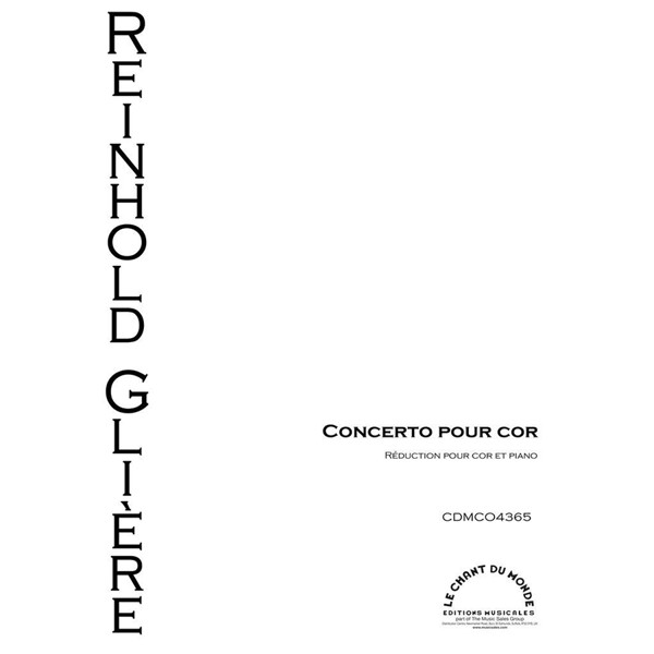 Concerto for Horn Op. 91, Reinhold Gliere. Horn and Piano